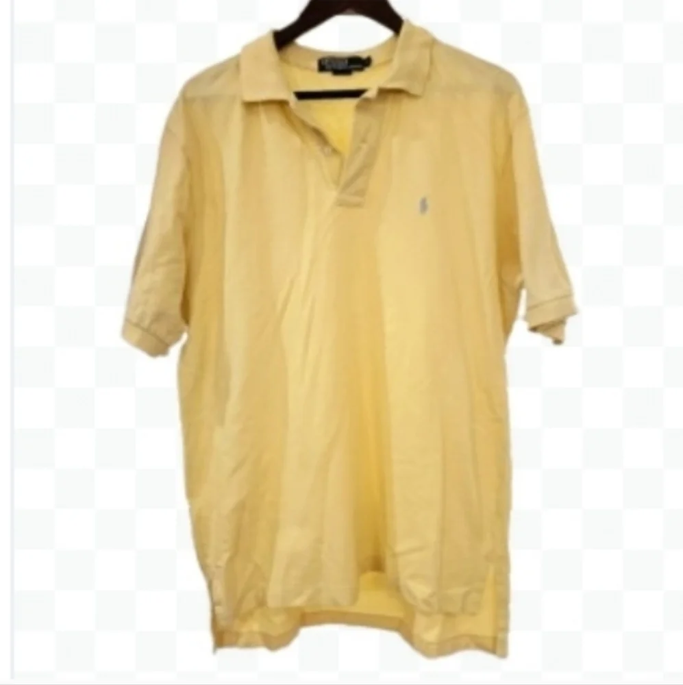 Polo By Ralph Lauren Yellow Mens Spring Golf Preppy Polo Sz Lg